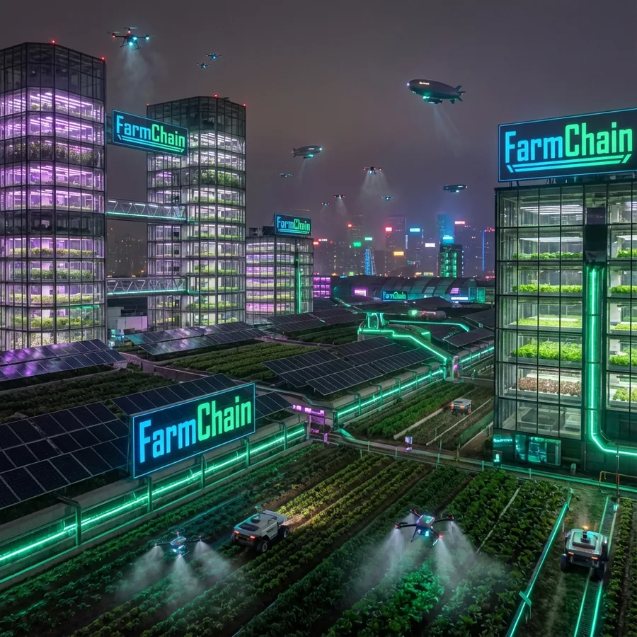 FarmChainDAO vertical farm concept